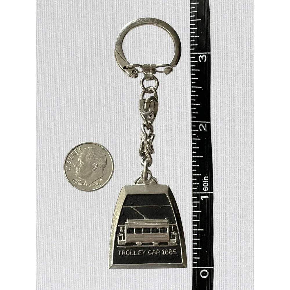 Signa-Craft Trolly Car 1885 Keychain Streetcar Key Ring Transportation Souvenir